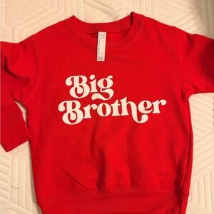 Rabbit Skins Red 'Big Brother' Kids Sweatshirt